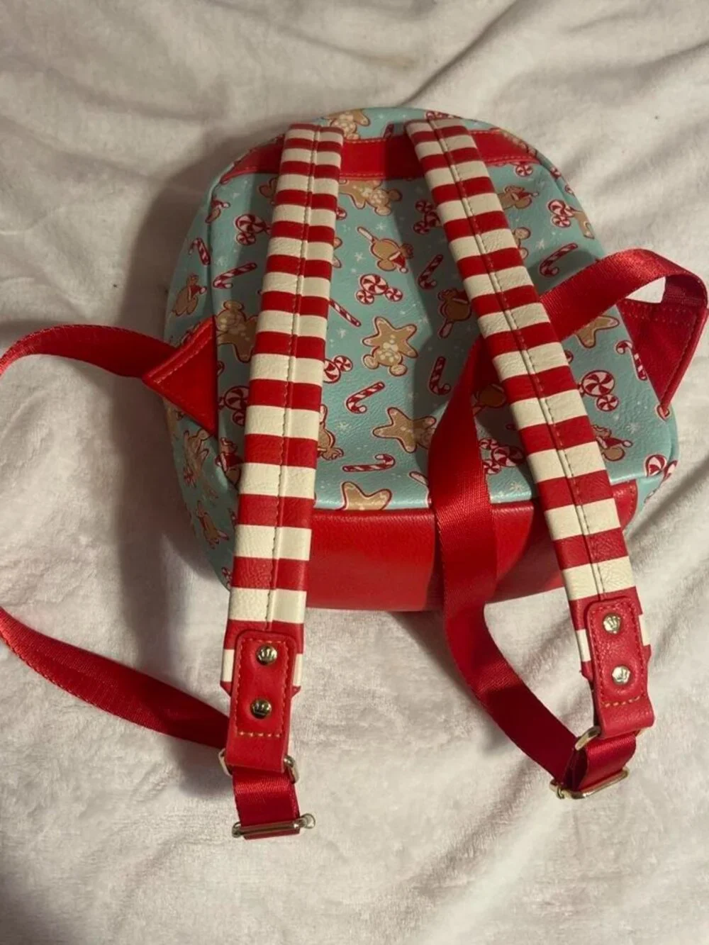 Disney Parks x Loungefly Mickey Peppermint Gingerbread Mini Backpack
